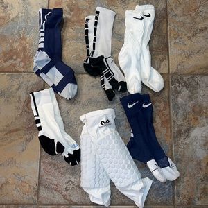 Boys basketball socks and knee pads